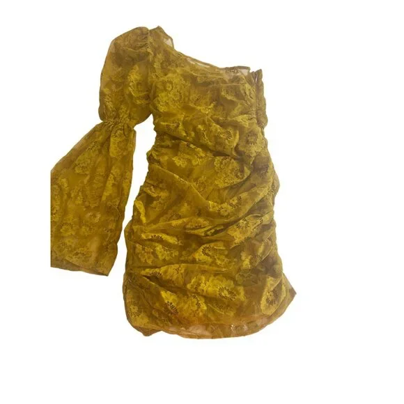 For The Love & Lemons One Shoulder Lace Tiana Mini Dress Size XXS - Picture 8 of 13